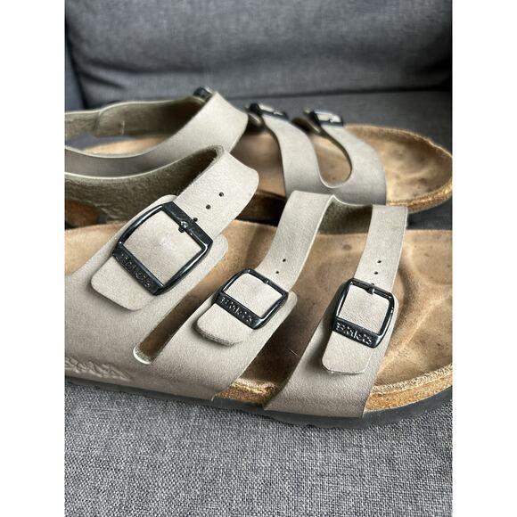 Birkinstock Birki's Size 40 Taupe Canberra 3 Strap Sandals Slingback Ellice US 9 - Picture 8 of 16